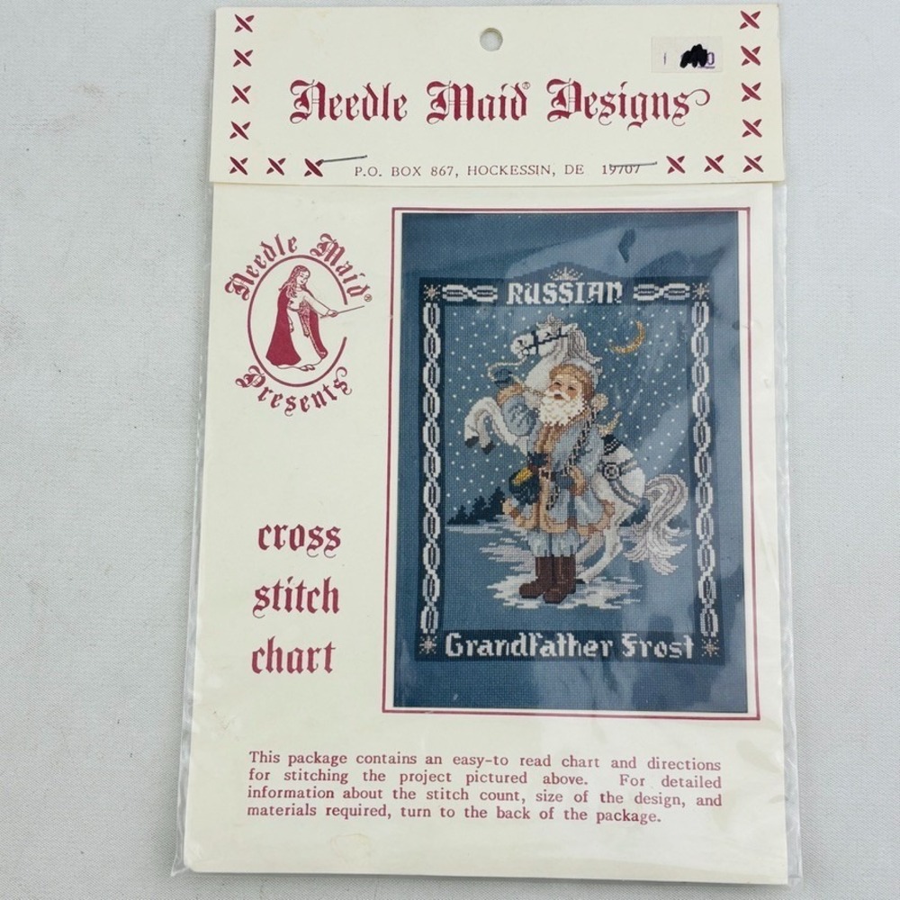 Needle Maid Designs Russian Grandfather Frost Cross‎ Stitch Chart NMC-36 Santa